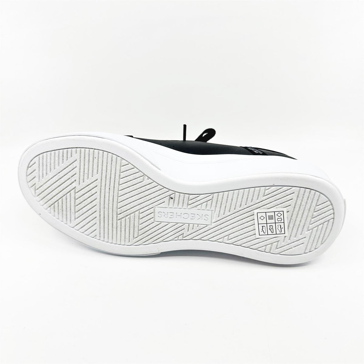 Skechers Cordova Classic New Reign Black White Womens Slip On Sneakers