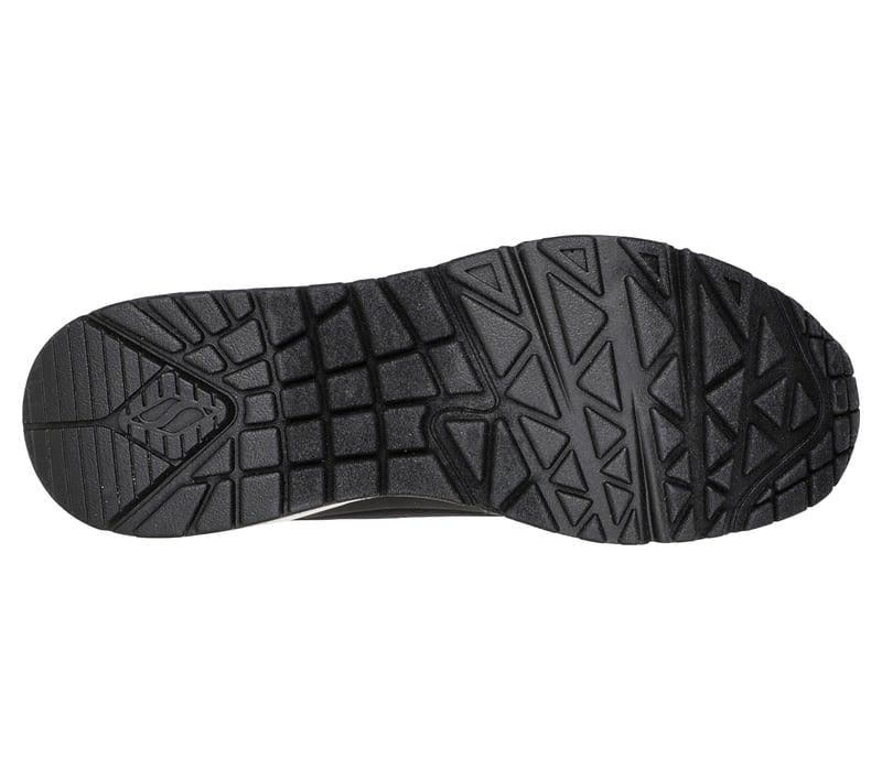 Women's Wide Fit Skechers Uno 155196W Shimmer Away Trainers - Black