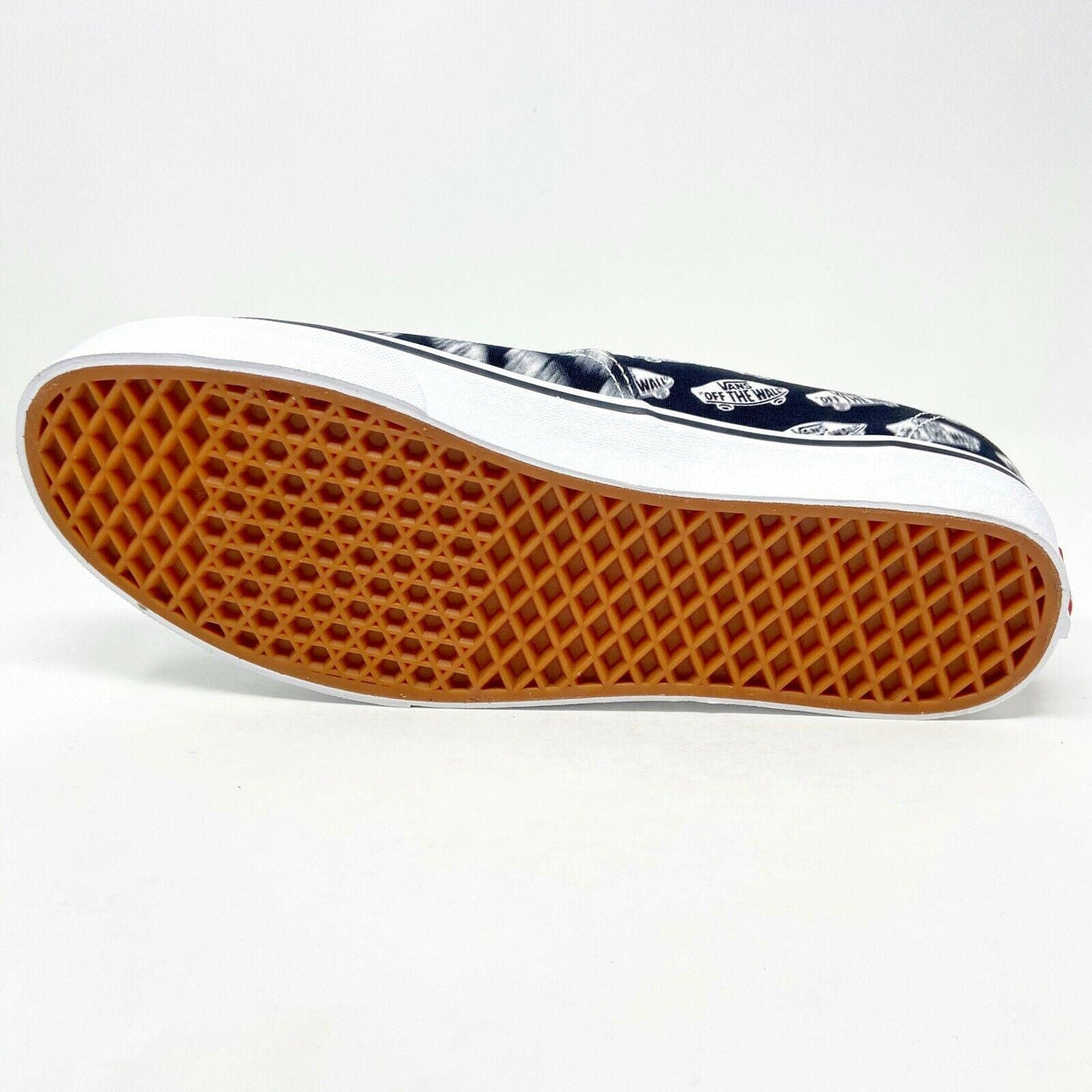 Vans Authentic (Blue Boards) Black True White Faded Logos Mens Casual Shoes