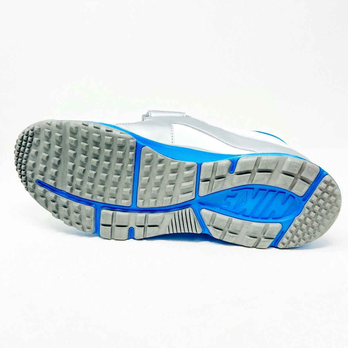 Nike Huarache Turf LAX Lacrosse White Blue Mens Size 8 Football Shoes 554869 140