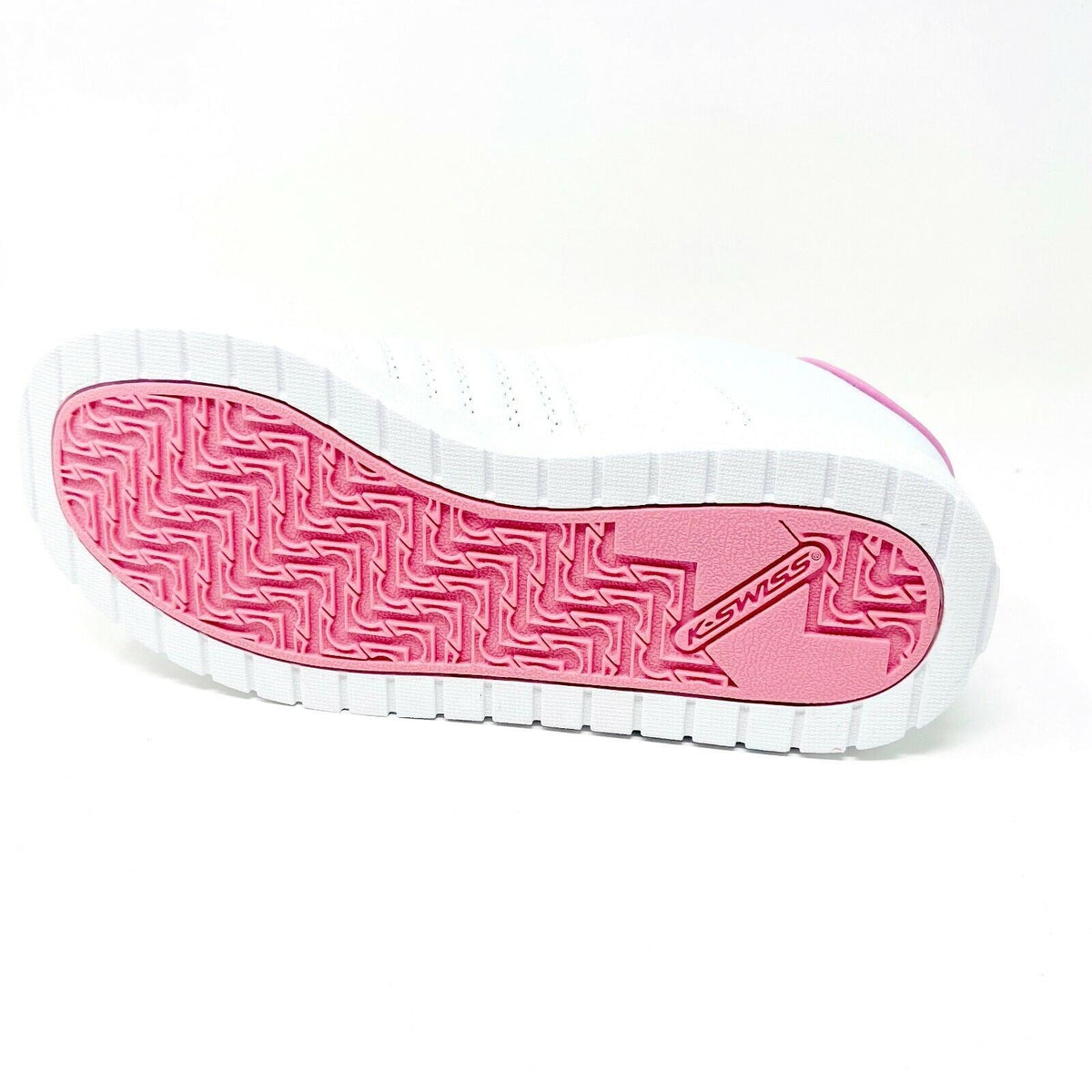 K-Swiss Wolert White Bubble Gum Pink Girls Kids Casual Shoes Sneakers 51376136