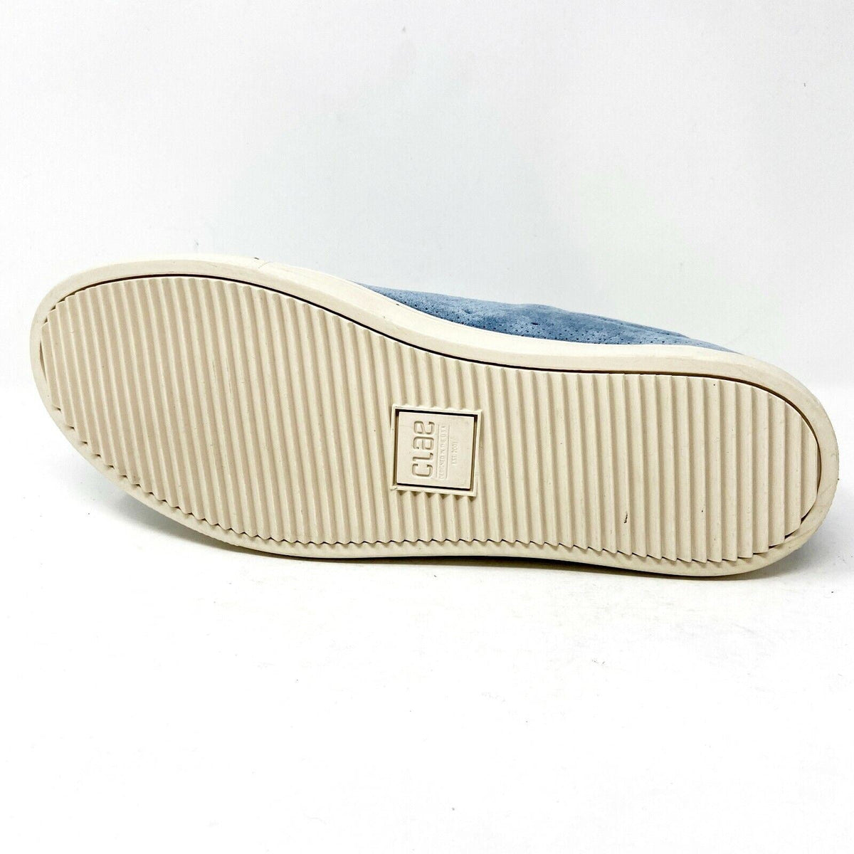 Clae Bradley Perf Steel Suede Cream Mens Premium Casual Sneakers