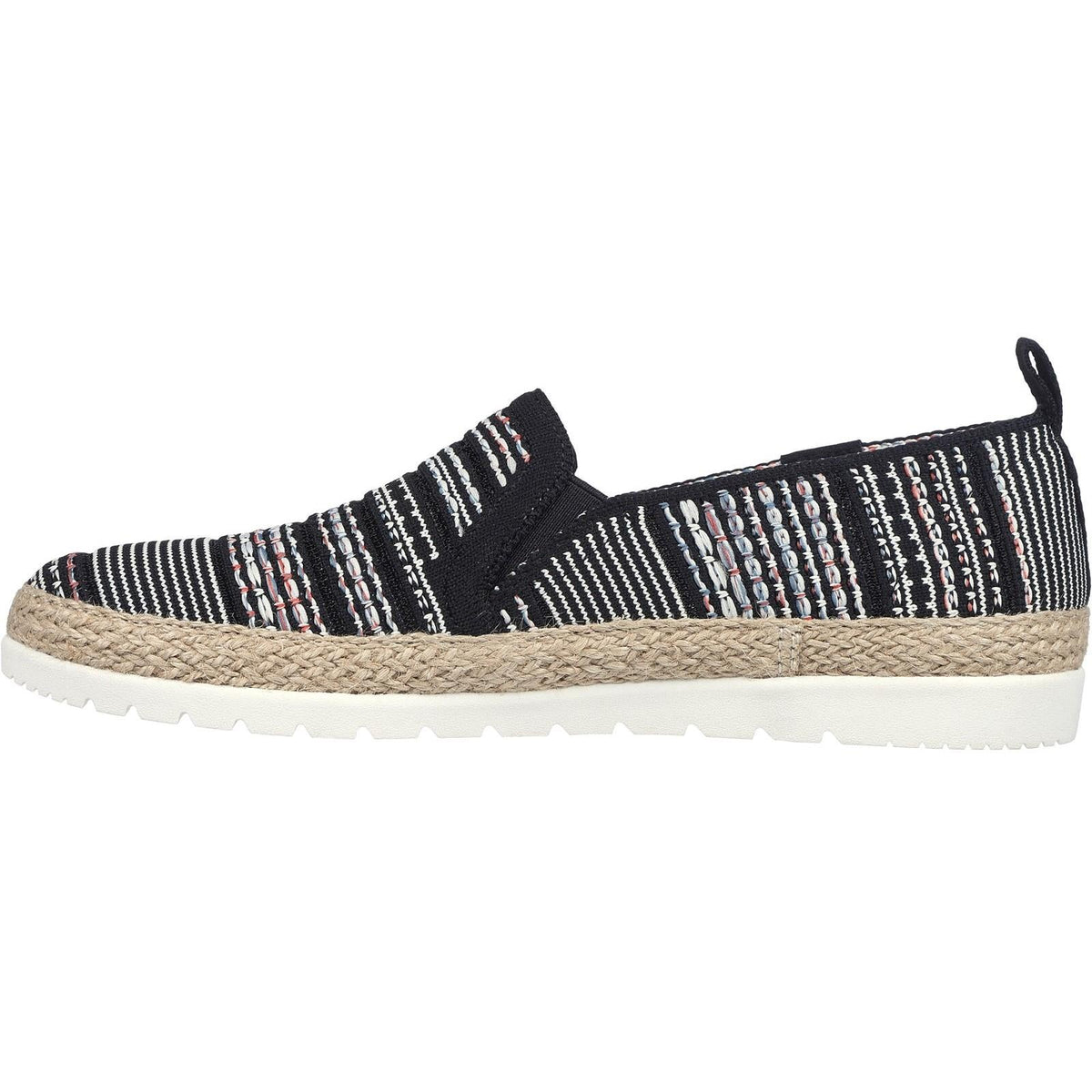 Women's Wide Fit Skechers 113982 Bobs Flexpadrille 3.0 Island Muse Espadrille Slippers