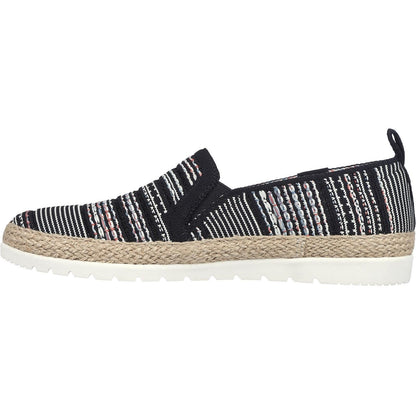 Women's Wide Fit Skechers 113982 Bobs Flexpadrille 3.0 Island Muse Espadrille Slippers