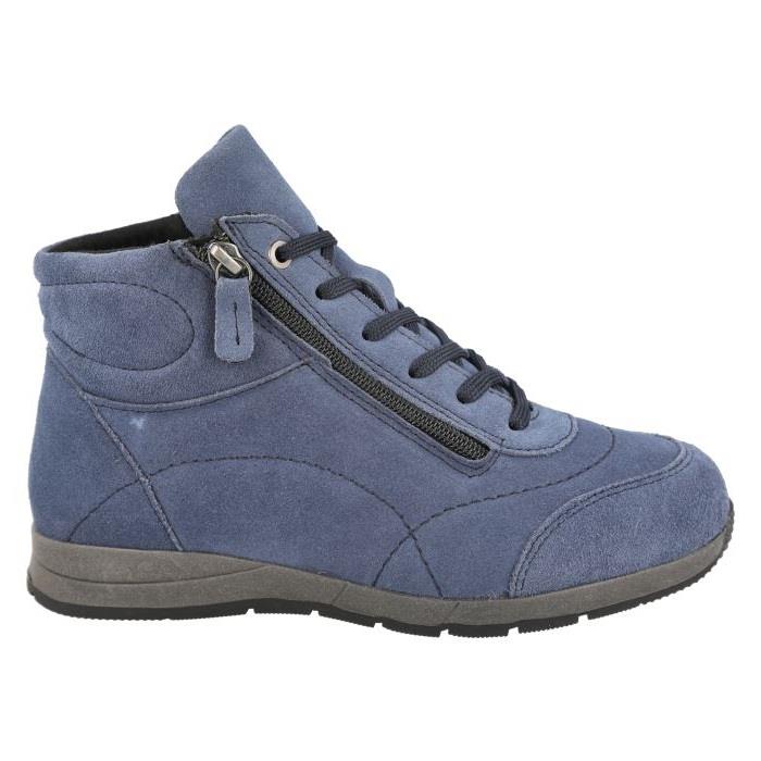 Womens Extra Wide Fit Boots by Flat DB Shoes - Lace up
