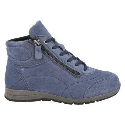 Womens Extra Wide Fit Boots by Flat DB Shoes - Lace up