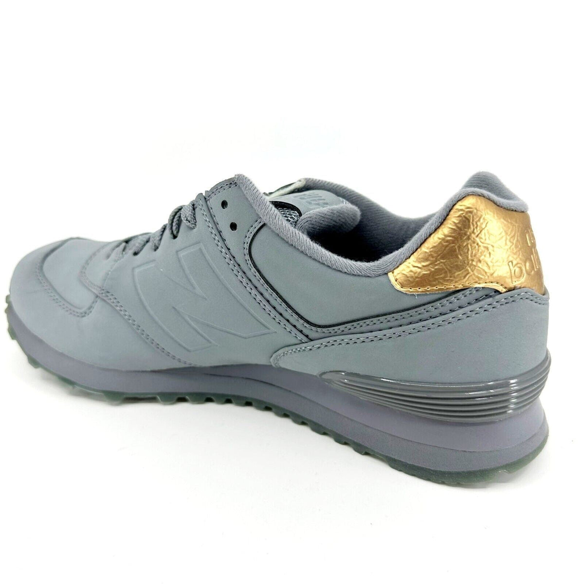 New Balance 574 Lifestyle Molton Gunmetal Grey Gold Mens Shoes Sneakers ML574MTA
