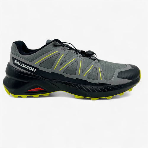 Salomon Speedcross Peak Quiet Shade Black Sulphur Spring Mens Athletic Sneaker
