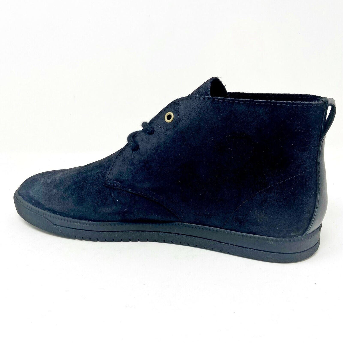 Clae Strayhorn Unlined Black Waxed Suede Mens Size 8 Premium Sneakers