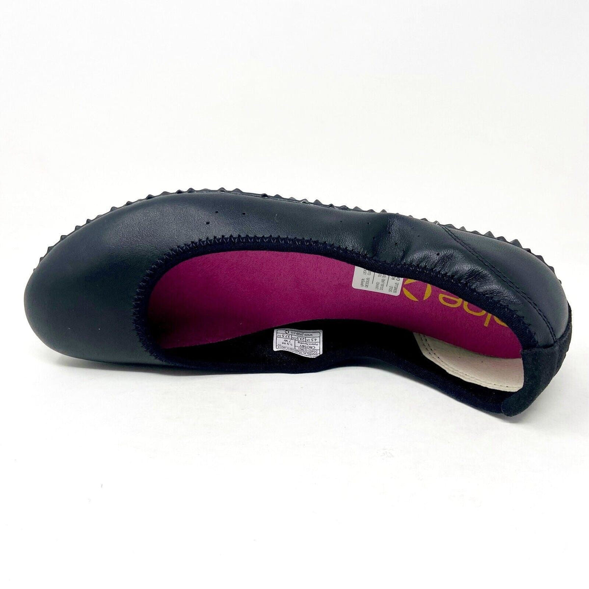 Plae Crosby Black Pink Womens Casual Slip On Leather Flats Shoes 556010 001