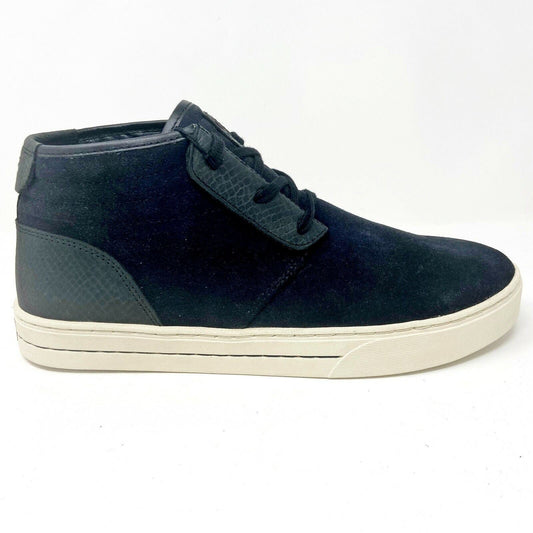 Clae McQueen Black Suede Mens Premium Mid Casual Sneakers