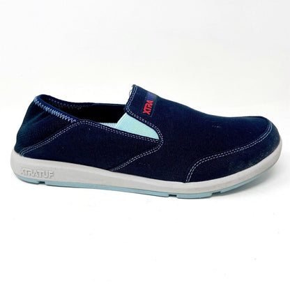 XtraTuf Yellowtail Royal Blue Slip Resistant Canvas Womens Slip On Casual Shoes