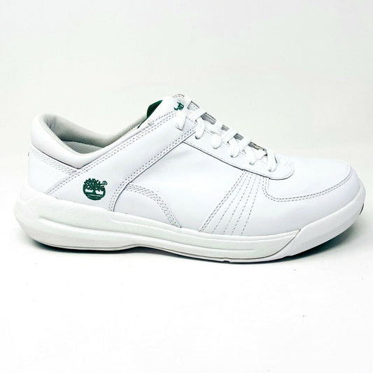 Timberland Harbor Racer White Green Leather Mens Casual Sneakers 54082