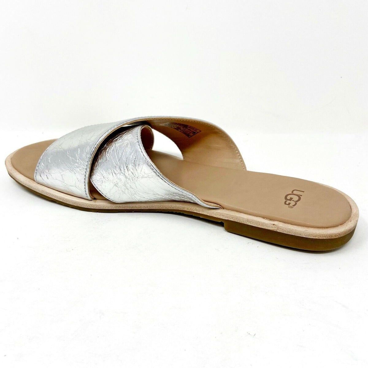 UGG Joni Metallic Silver Womens Casual Summer Sandals 1097209 SLVR