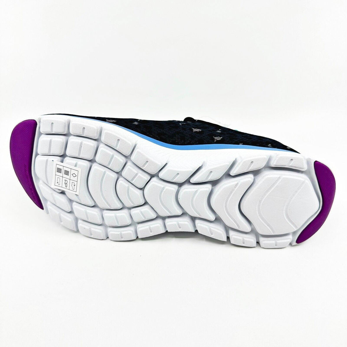 Skechers Flex Appeal 4.0 Rich Flair Black Blue Womens Size 10 Athletic Shoes