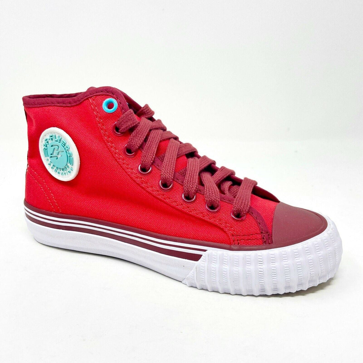 PF Flyers Center Hi Red White Kids Retro Casual Shoes PK12OH3I