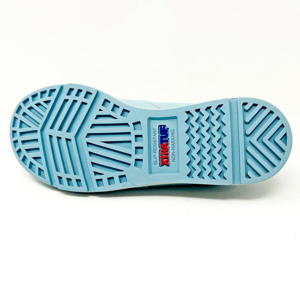 XtraTuf Yellowtail Sky Blue Slip Resistant Womens Canvas  Slip On Work Shoes