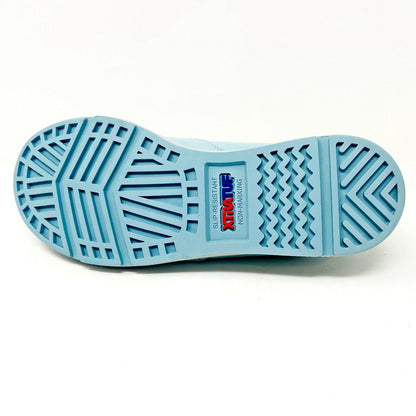 XtraTuf Yellowtail Sky Blue Slip Resistant Womens Canvas  Slip On Work Shoes