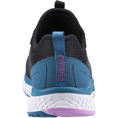 Women's Wide Fit Skechers 128276 Go Run Consistent Vivid Trainers - Black