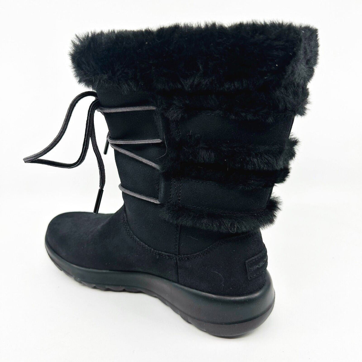 Skechers On The Go Joy Cyclone Black Womens Size 7 Comfort Shearling Boots