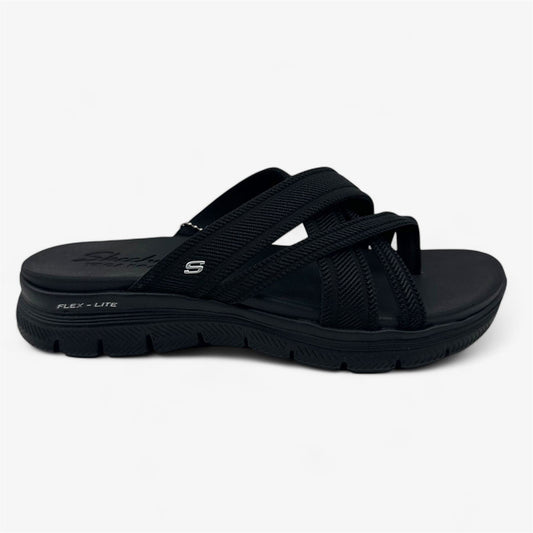 Skechers Flex Appeal 4.0 Perfect 4 You Black Womens Sandal Slip-On