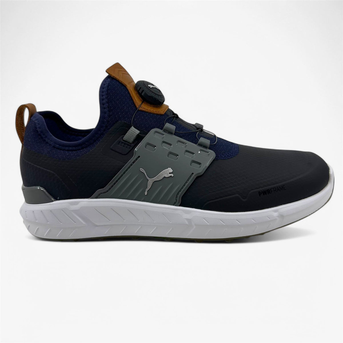 PUMA Ignite Articulate Disc Peacoat Silver Shade Mens Waterproof Golf Shoes