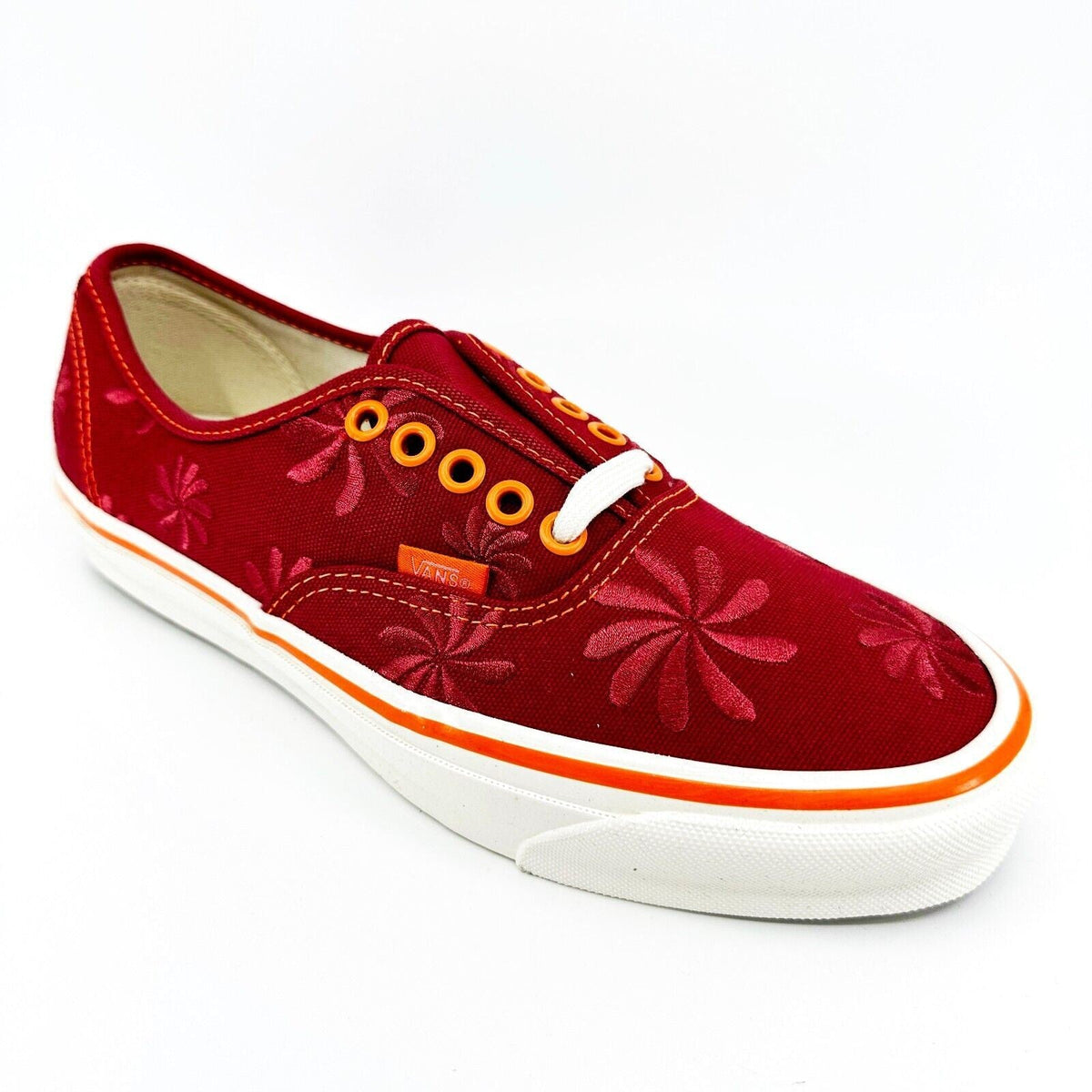 Vans Vault OG Authentic LX (Canvas Embroidery) Purple Red Mens Size 7.5