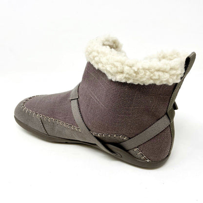 Xero Shoes Ashland Dark Taupe Womens Pull On Faux Fur Boots