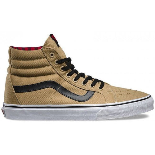 VANS Sk8 Hi Reissue (Twill Gingham) Cornstalk Black Womens Size 8.5 Sneakers