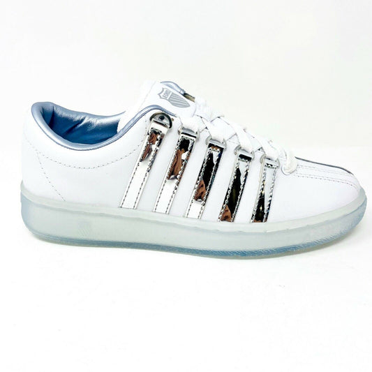 K Swiss Classic 2000 White Silver Kids Size 6 Sneakers 86564 155