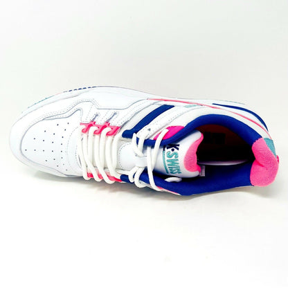 K-Swiss Match Rival White Blue Turquoise Pink Mens Size 7.5 Sneakers 07154 189
