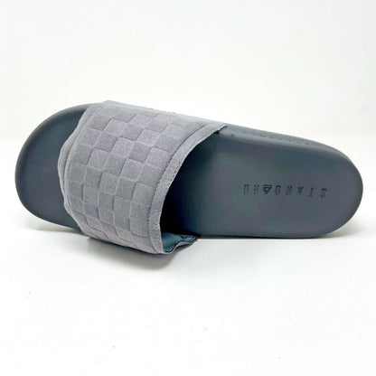 STNDRD Standard Los Angeles Monaco Checkerboard Gray Mens Slide Sandals