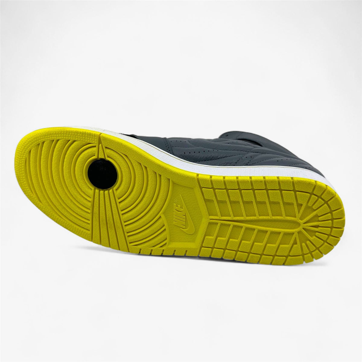 Jordan Air Jordan 1 Retro 99 Cool Grey Vibrant Yellow Black White Mens Sneaker