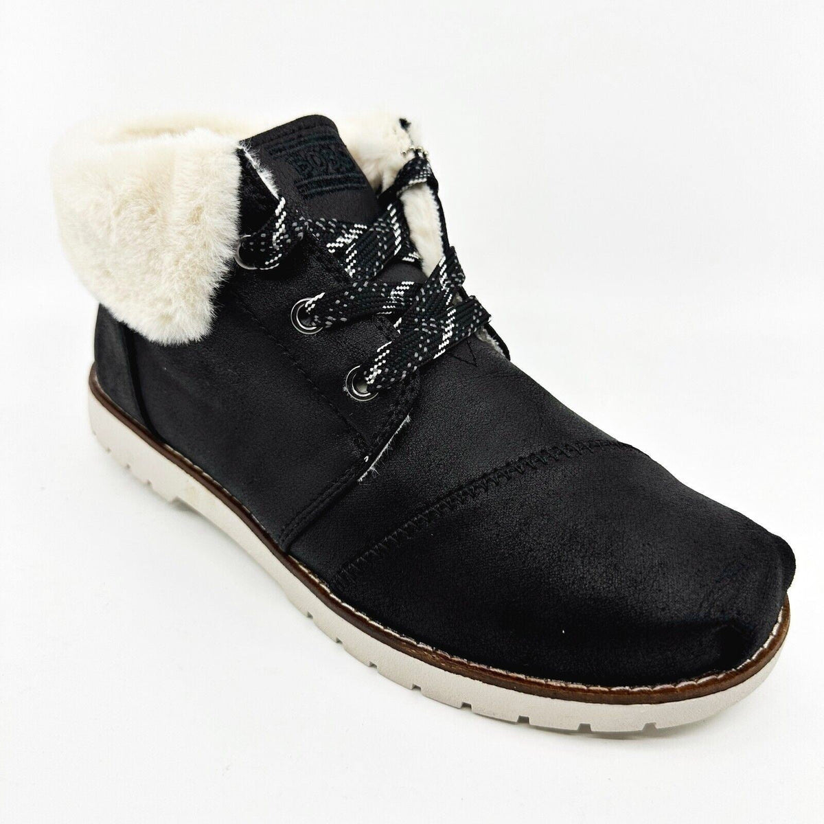 Skechers Chill Lugs Carefree Cozy Black Womens Size 7 Shearling Boots