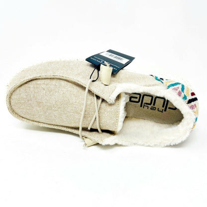 Hey Dude Womens Wendy Funk Wool Beige Size 11 Slip On Walking Comfort Shoes