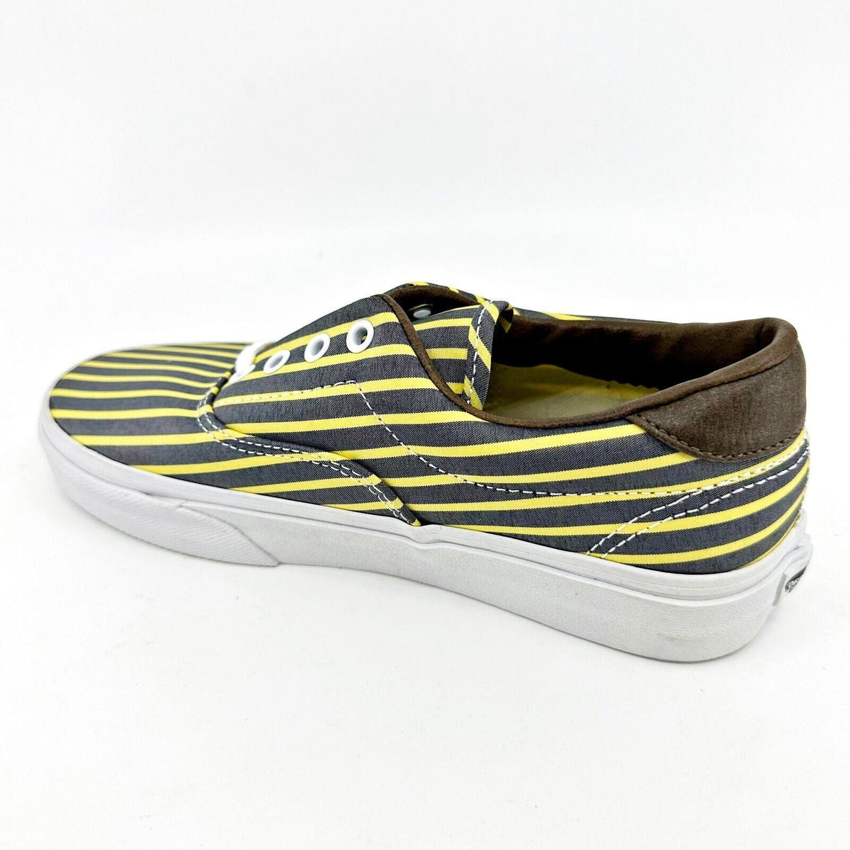 VANS Era 59 (Stripes) Yellow True White Womens Size 5.5 Casual Sneakers