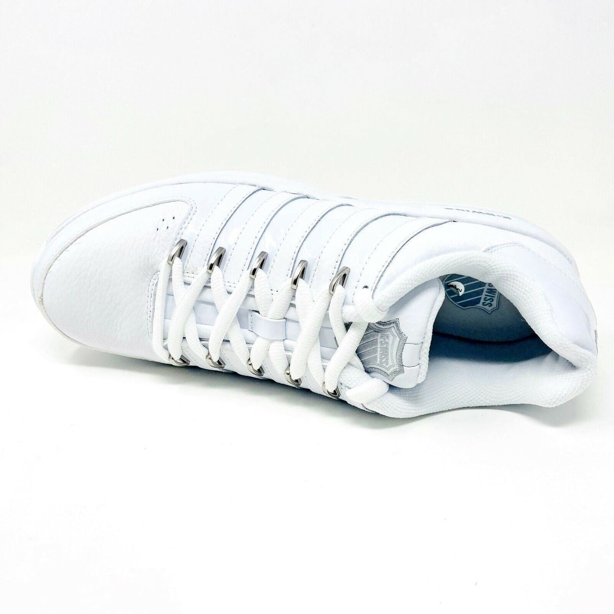 K-Swiss Mens Ruttger White Platinum Casual Sneakers 02024135