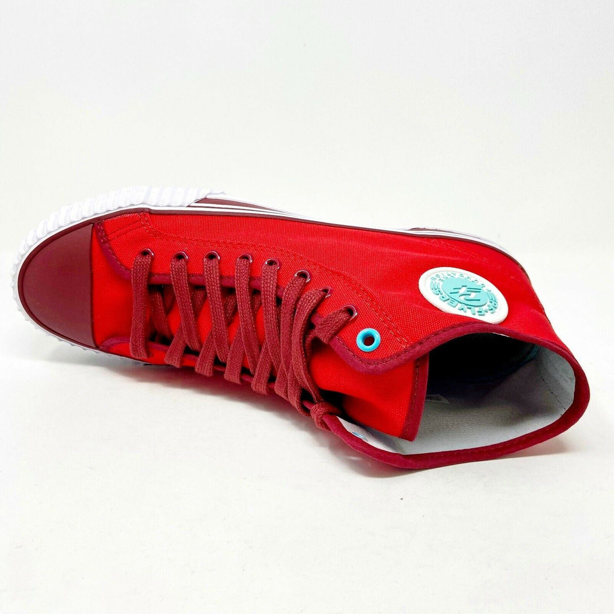 PF Flyer Center Hi Reis Red White Mens Retro Sneakers PM12OH3I