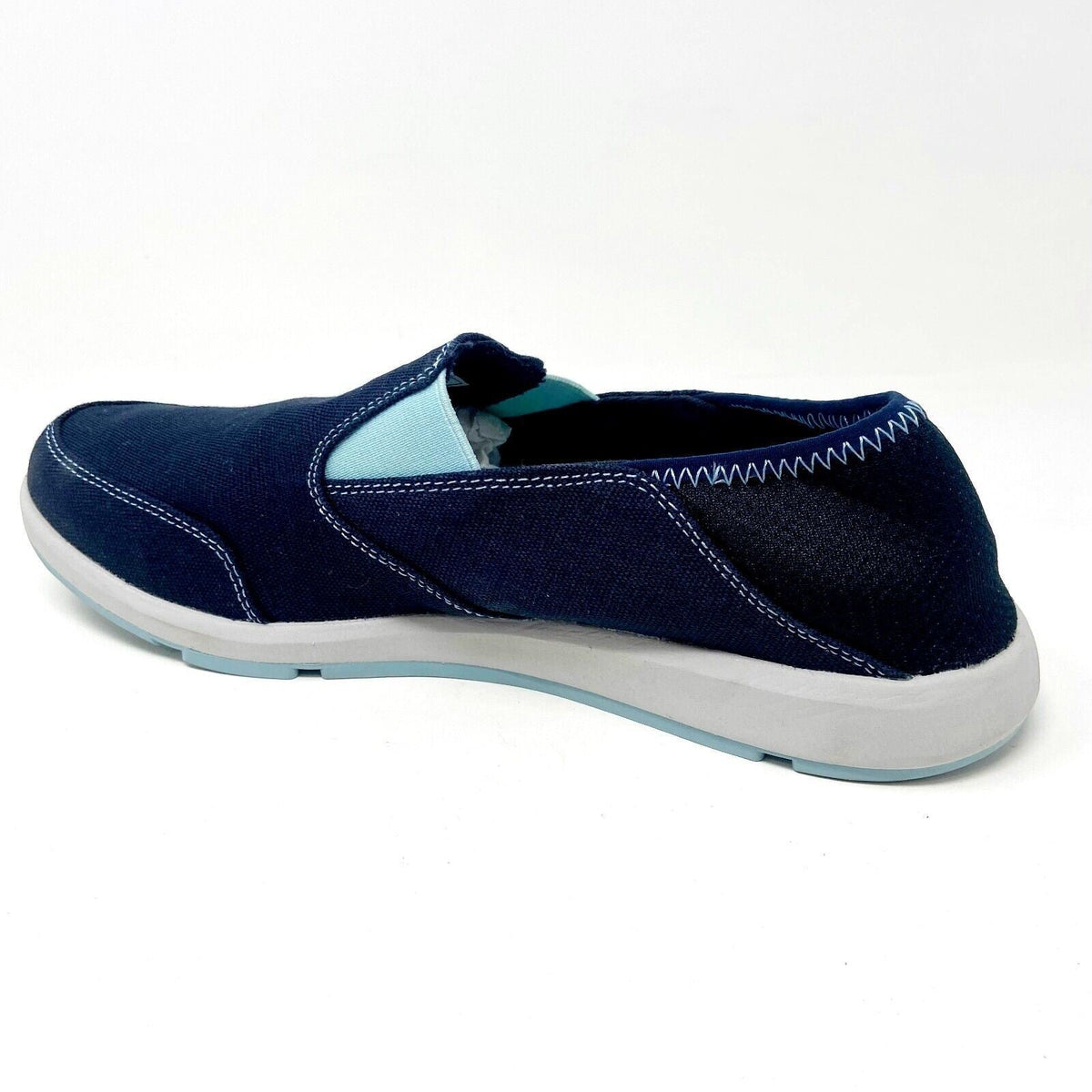 XtraTuf Yellowtail Royal Blue Slip Resistant Canvas Womens Slip On Casual Shoes
