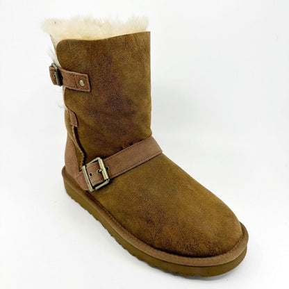 UGG Classic Short Dylan Womens Sheepskin Suede Winter Fur Boots