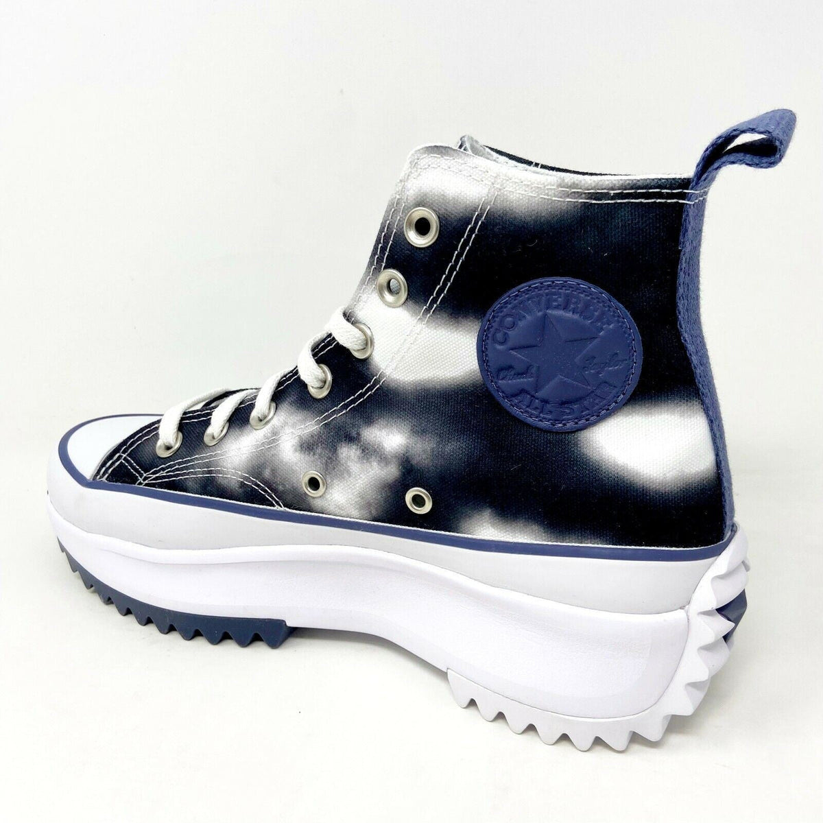 Converse Run Star Hike Hi Black White Womens Platform Casual Shoes 572537C
