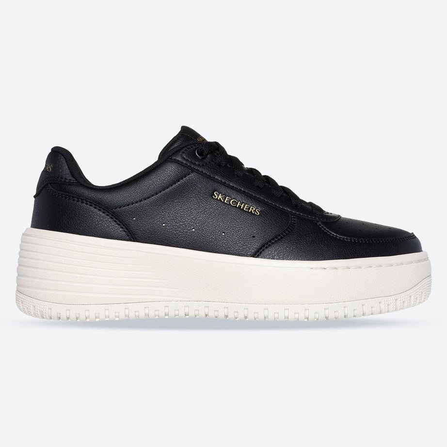 Women's Wide Fit Skechers 185110 Court Classics Grand 92 Be Lifted Trainers