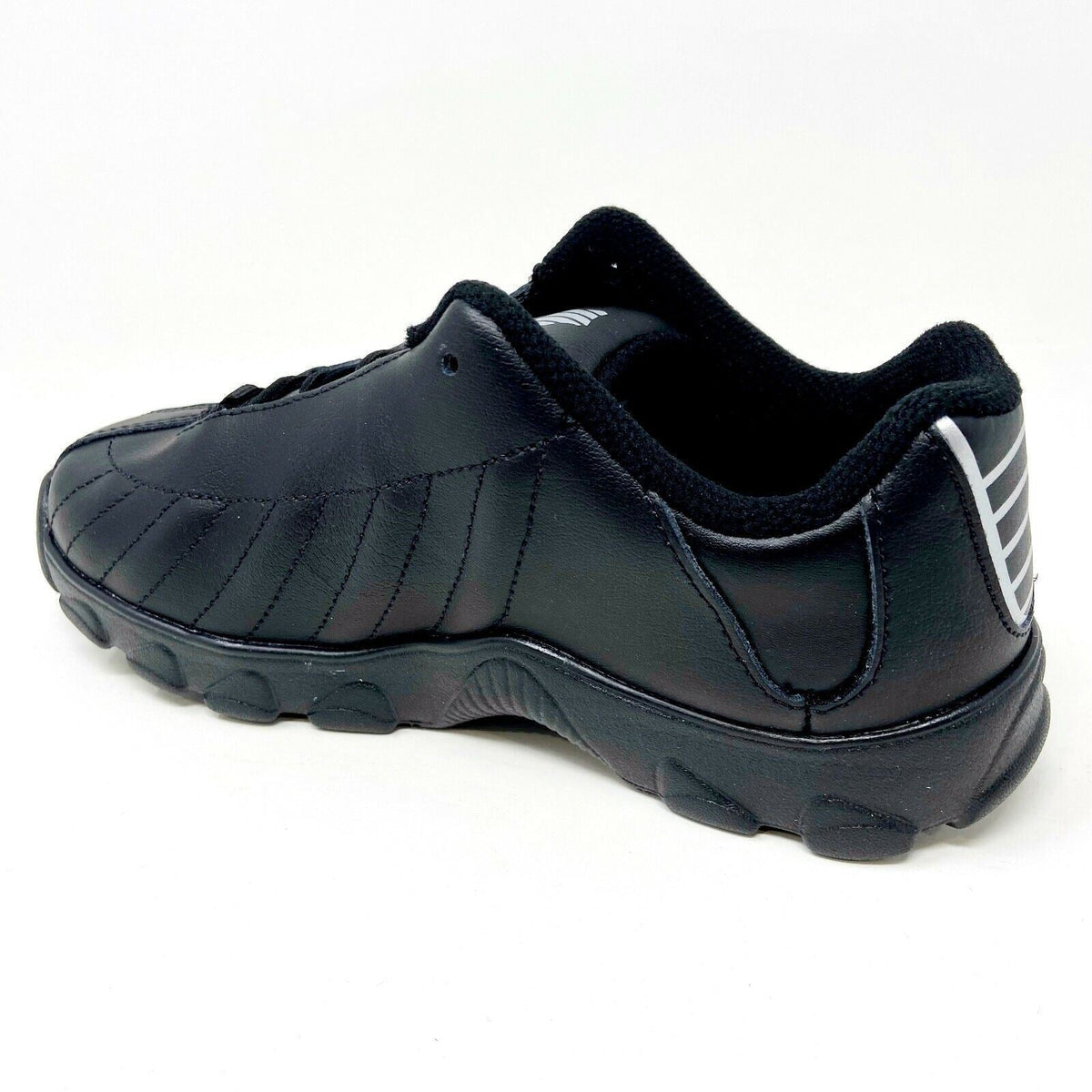 K-Swiss ST329 Black Silver Kids Youth Casual Shoes Sneakers 56408 062