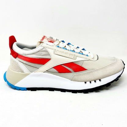 Reebok Classic Leather Legacy Alabaster Chalk Laser Red Mens Sneakers FY7432