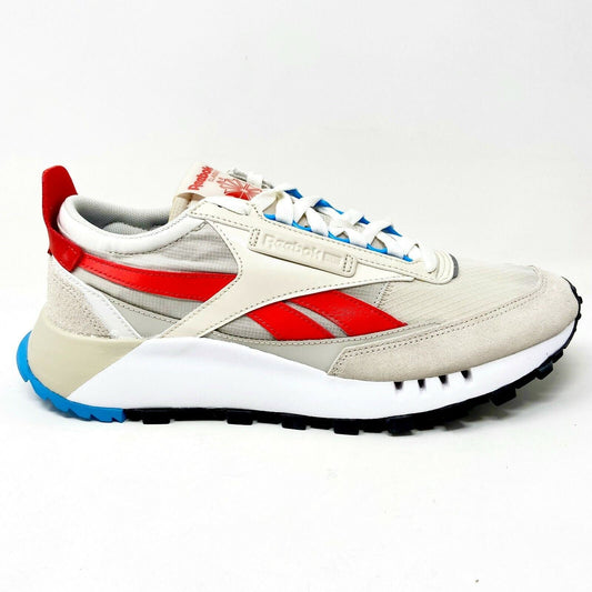 Reebok Classic Leather Legacy Alabaster Chalk Laser Red Mens Sneakers FY7432