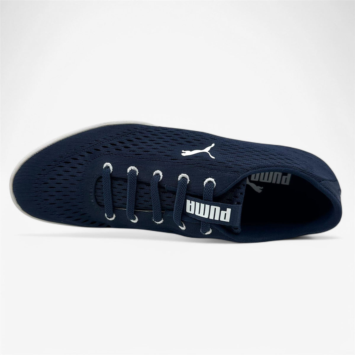 PUMA Monolite Fusion Slip On Navy Blazer White Womens Spikeless Golf Shoes