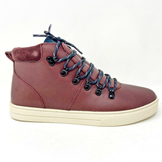 Clae Grant Oxblood Leather Mens Premium Casual Sneakers