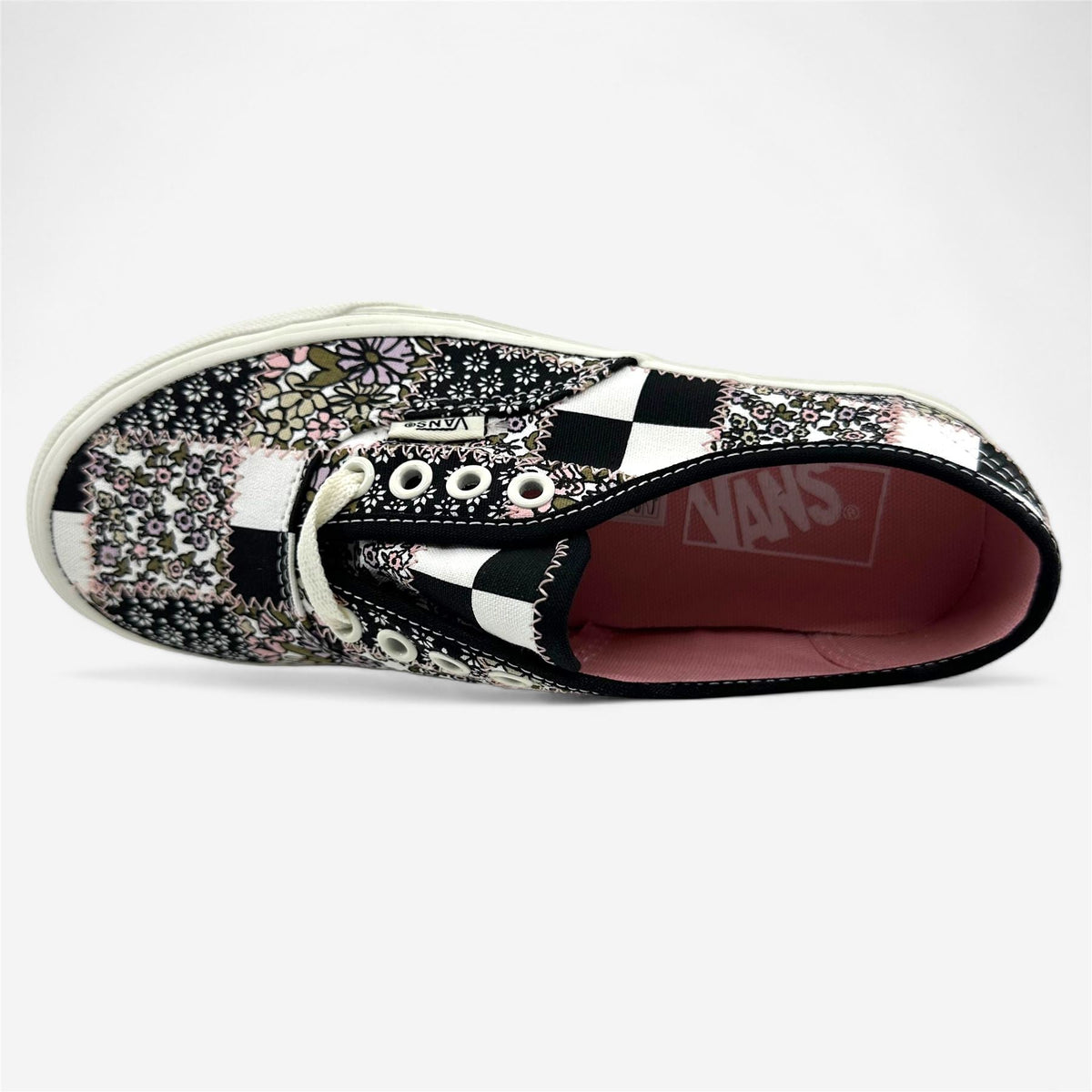 VANS Authentic (Patchwork Floral) Marshmallow Womens Athletic Sneaker