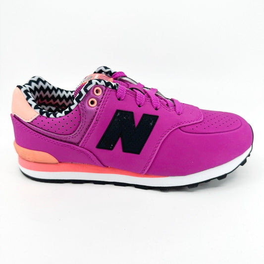New Balance 574 Classics Magenta Black Kids Running Sneakers KL574A3P