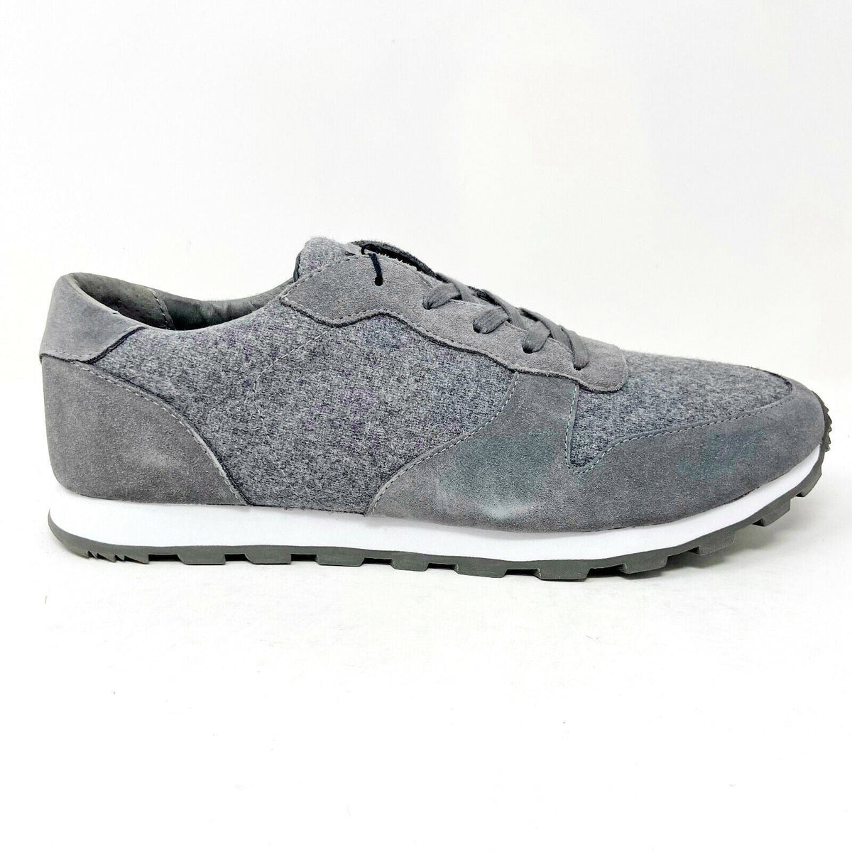 Clae Hayward Charcoal Wool Mens Premium Casual Sneakers